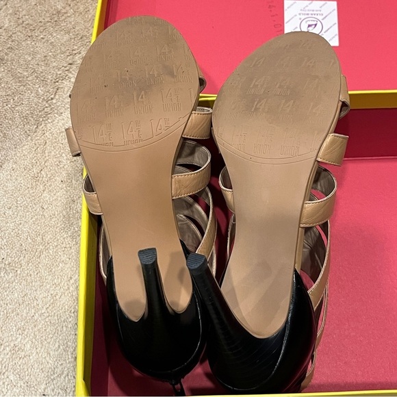 14th & Union Heels Black Nude Strappy 4” Size 9.5 - Picture 12 of 13